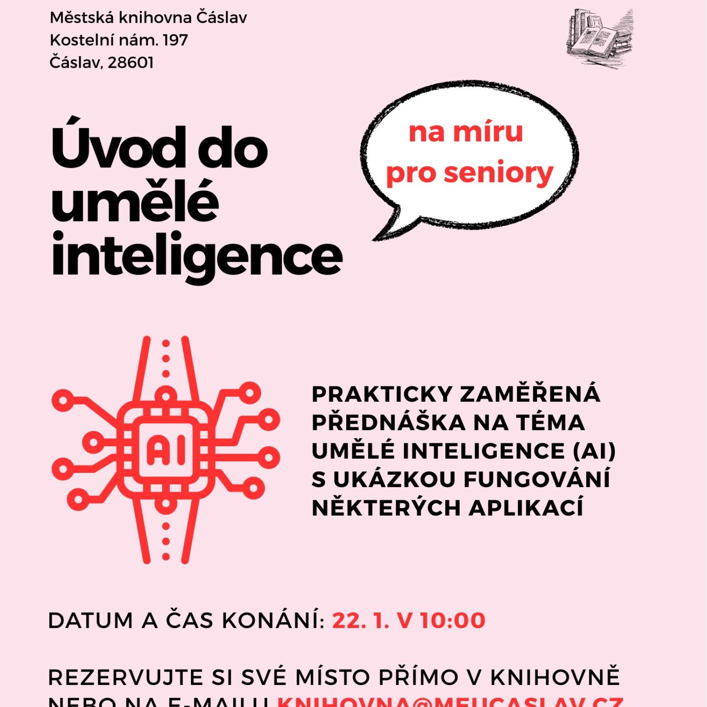 Úvod do umělé inteligence pro seniory – přenáška 22.1.2026