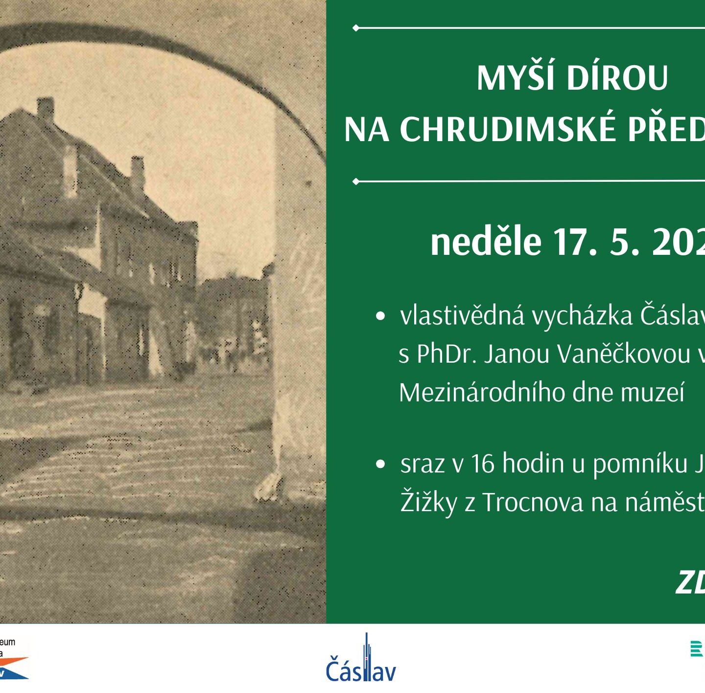 Vlastivědná vycházka Čáslaví 17.5.2026