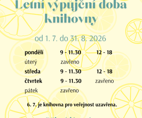 Letní výpůjční doba v knihovně