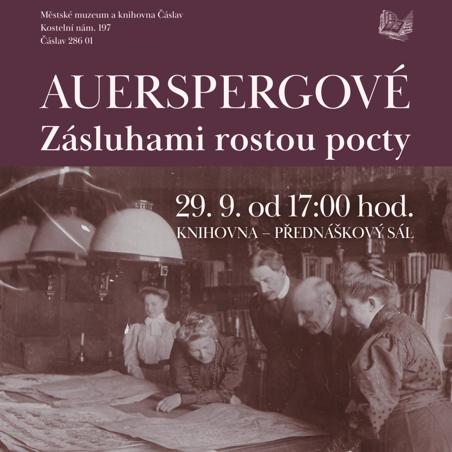 Přednáška o rodu Auerspergů 29.9.26 od 17 hodin
