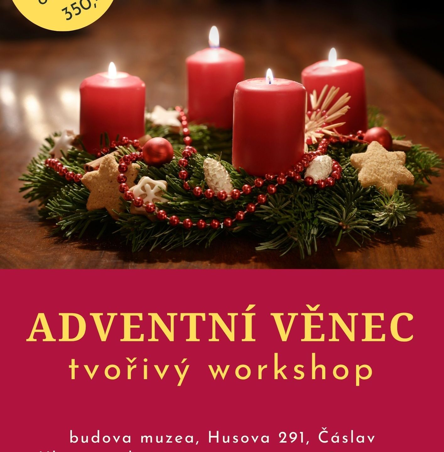 Adventní věnec – workshop, přihlášky do 13.11.2026